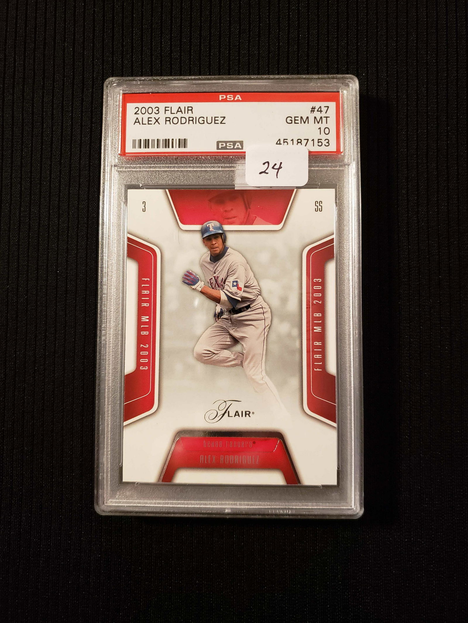 PSA 10 GEM MINT ALEX RODRIGUEZ TEXAS RANGERS 2003 FLAIR (1 of 2)