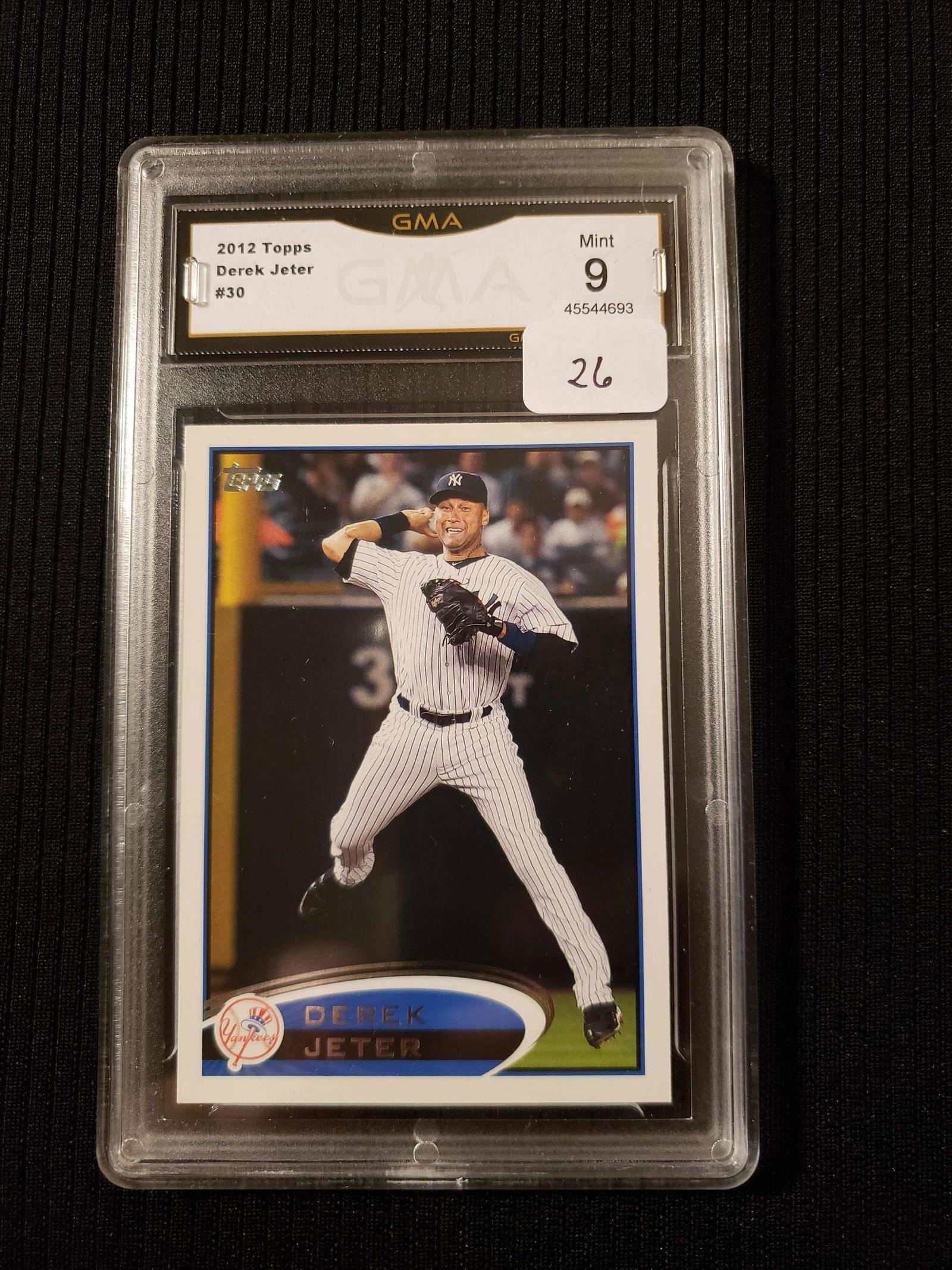 2012 TOPPS DEREK JETER NEW YORK YANKEES GRADED MINT 9 (1 of 2)