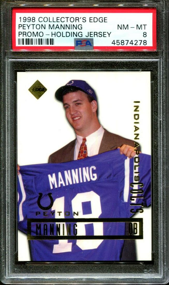 1998 COLLECTOR'S EDGE PROMO PEYTON MANNING ROOKIE CARD (1 of 2)