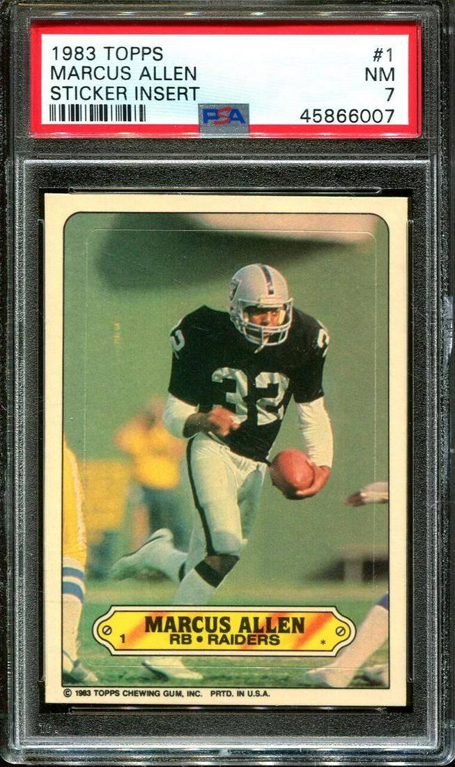 PSA GRADED 1983 TOPPS MARCUS ALLEN ROOIKE CARD HOF PSA (1 of 2)