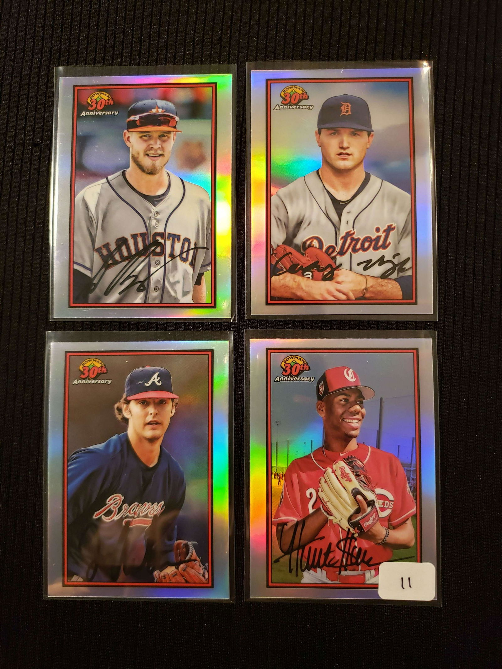 LOT OF 4 2019 BOWMAN 30TH ANNIVERSARY REFRACTIORS (1 of 1)