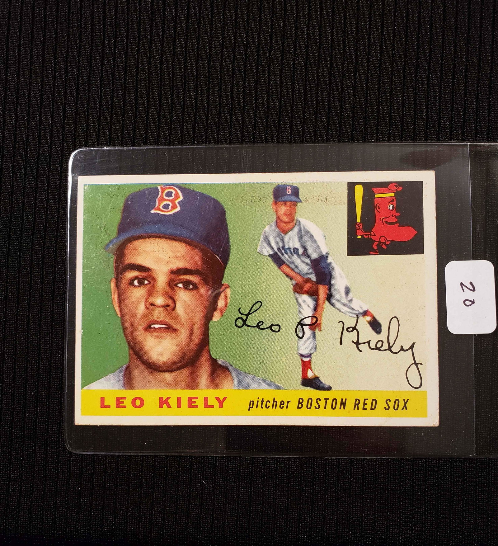 1955 TOPPS BASEBALL LEO KIELY RED SOX EX+: 1955 TOPPS BASEBALL LEO KIELY RED SOX EX+