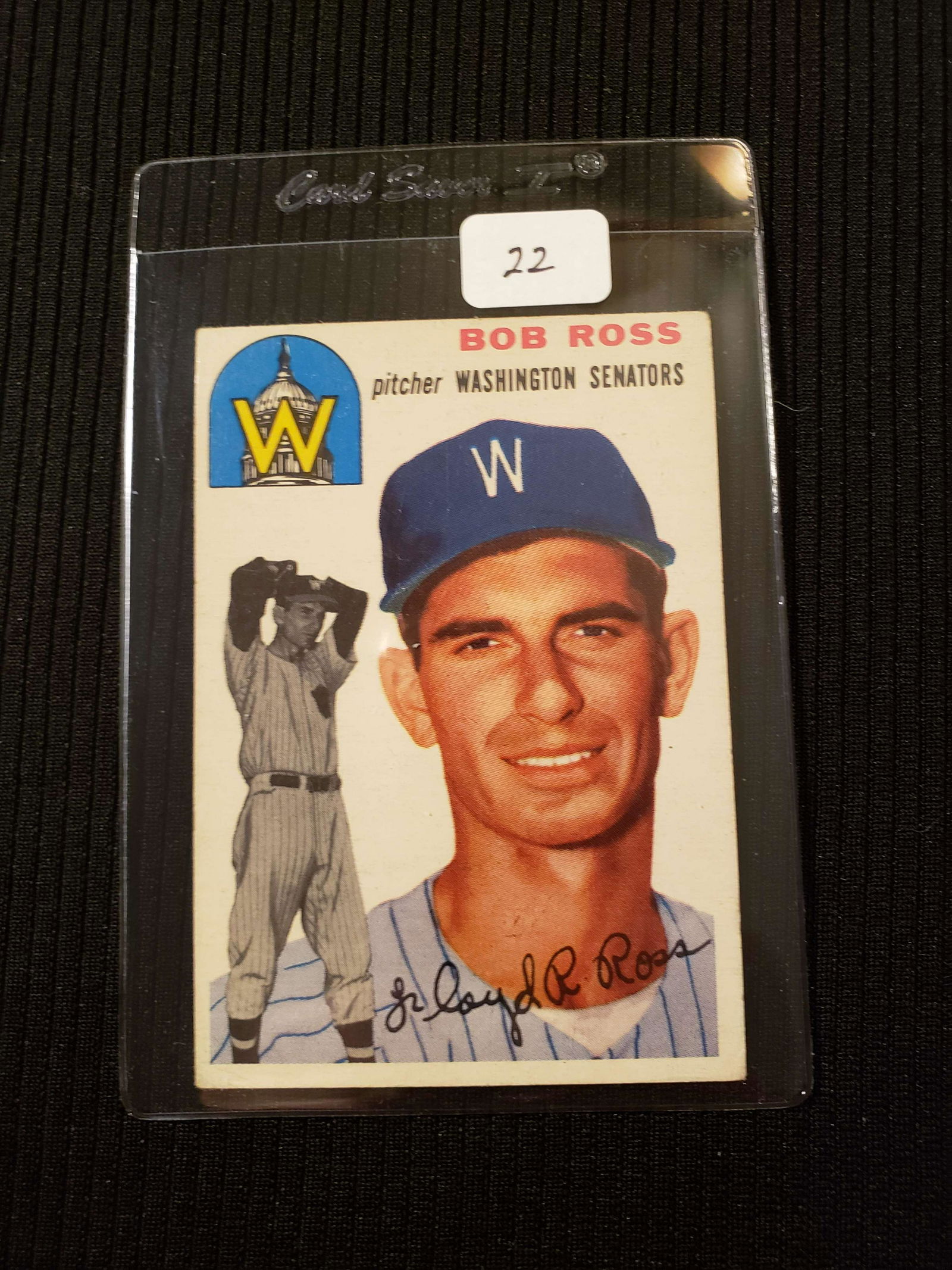 1954 TOPPS BASEBALL BOB ROSS WASH. SENATORS (1 of 2)