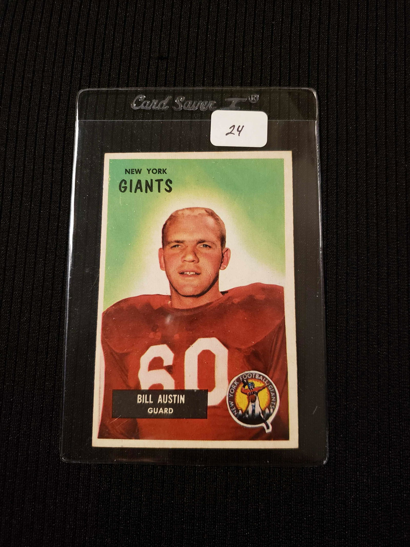 1955 BOWMAN FOOTBALL BILL AUSTIN NY GIANTS (1 of 2)