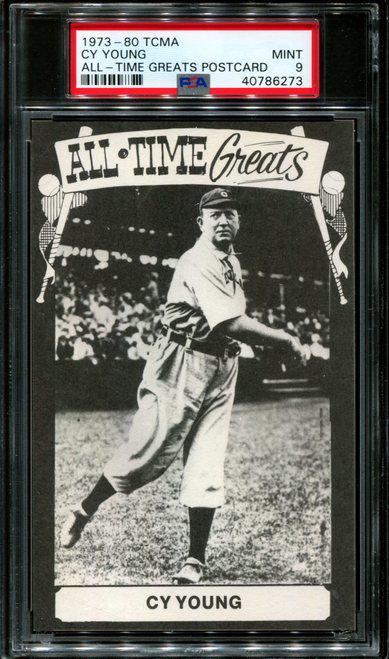 1973-80 TCMA ALL-TIME GREATS POSTCARD CY YOUNG HOF POP: 1973-80 TCMA ALL-TIME GREATS POSTCARD CY YOUNG HOF POP 2 PSA 9