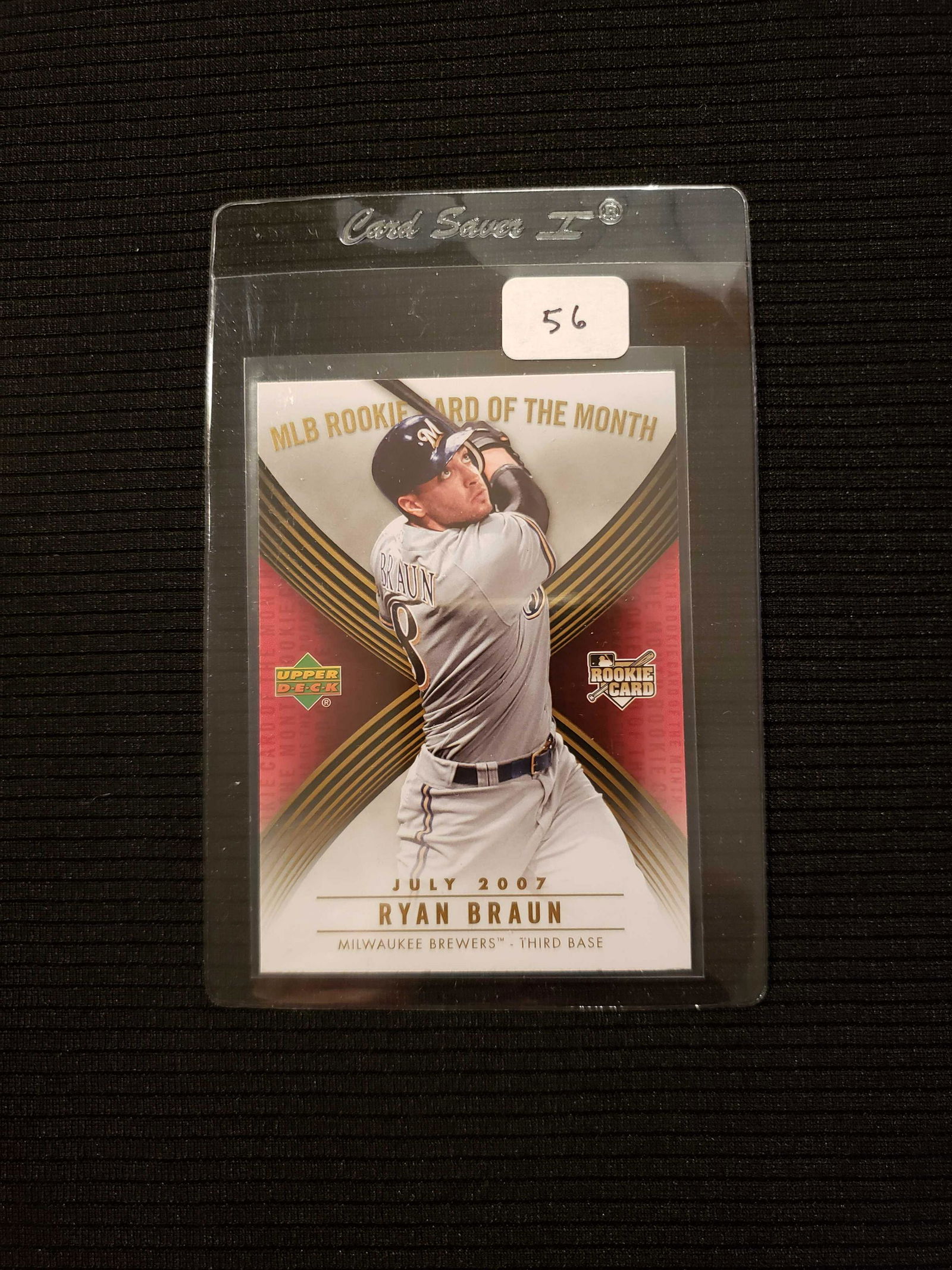 RYAN BRAUN MILWAUKEE BREWERS ROOKIE CARD (1 of 1)