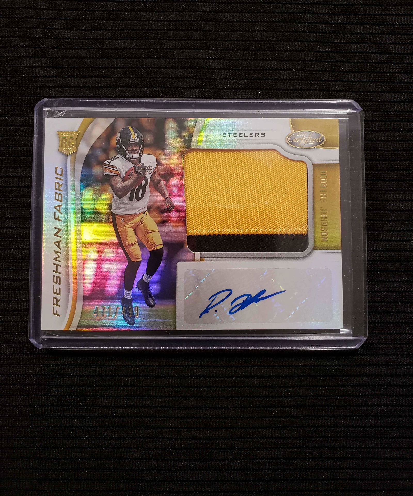 DIONTAE JOHNSON PITT. STEELERS ROOKIE PATCH AUTO (1 of 1)