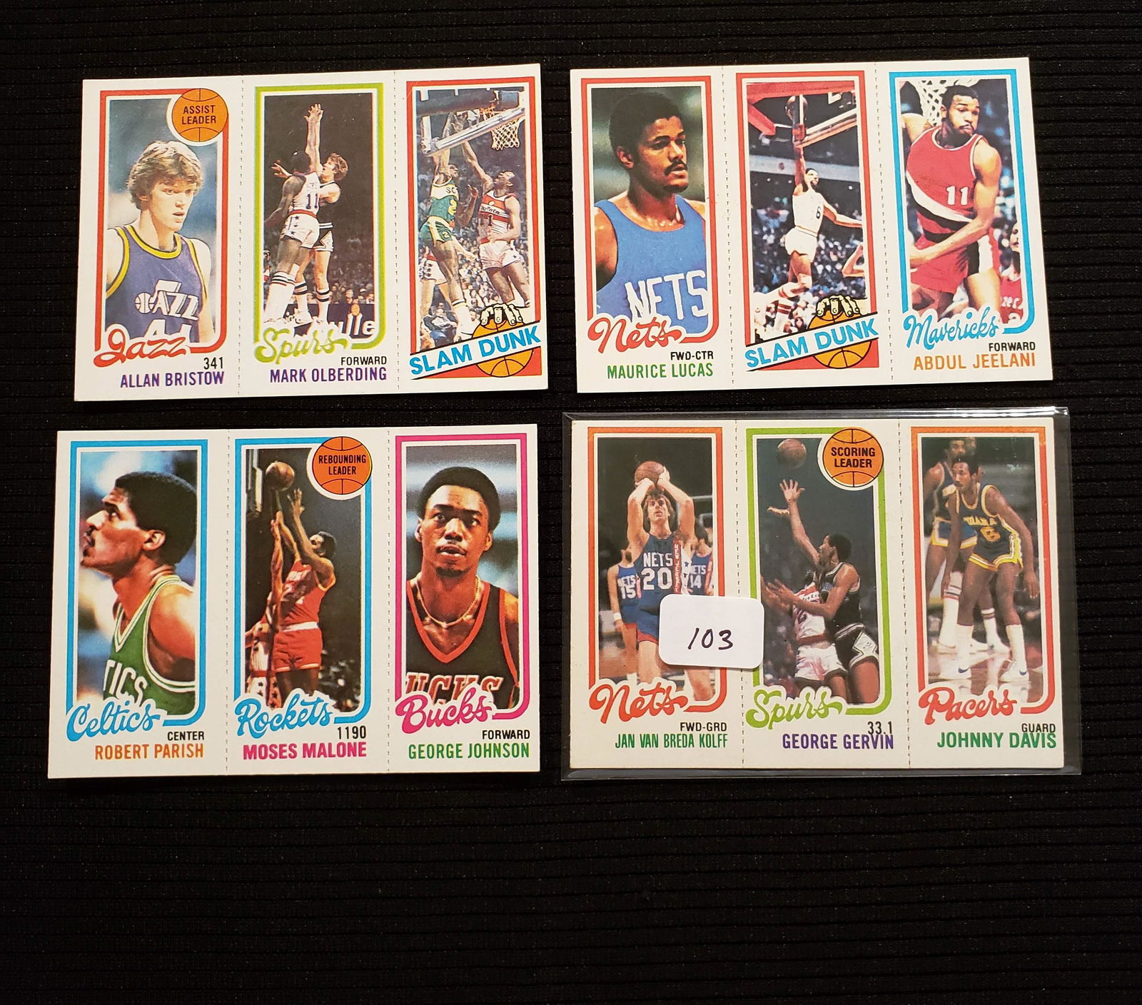 VINTAGE 1980-81 TOPPS BASKETBALL PERFERATED PANELS (1 of 1)