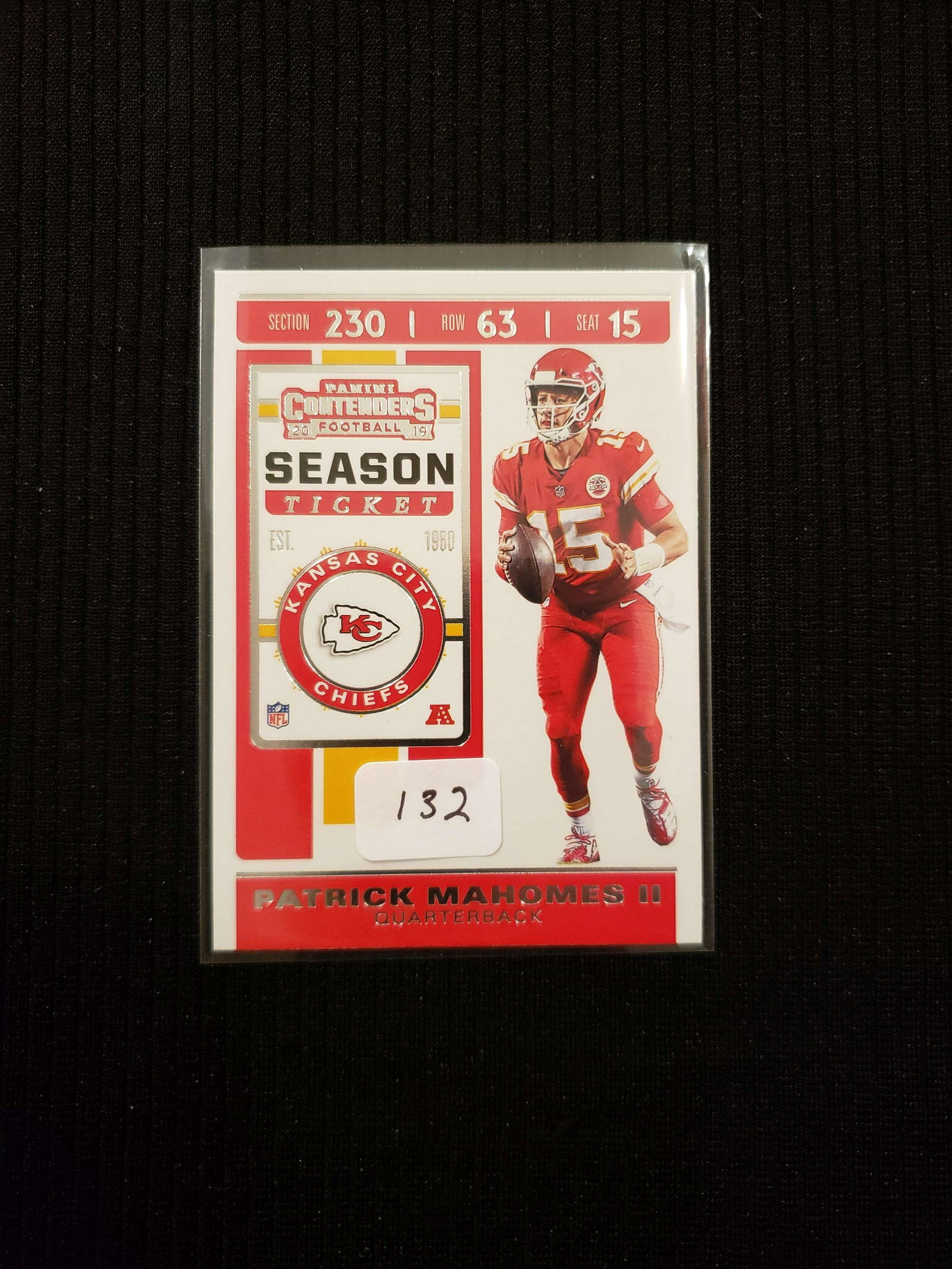 2019 PANINI CONTENDERS PATRICK MAHOMES II (1 of 1)
