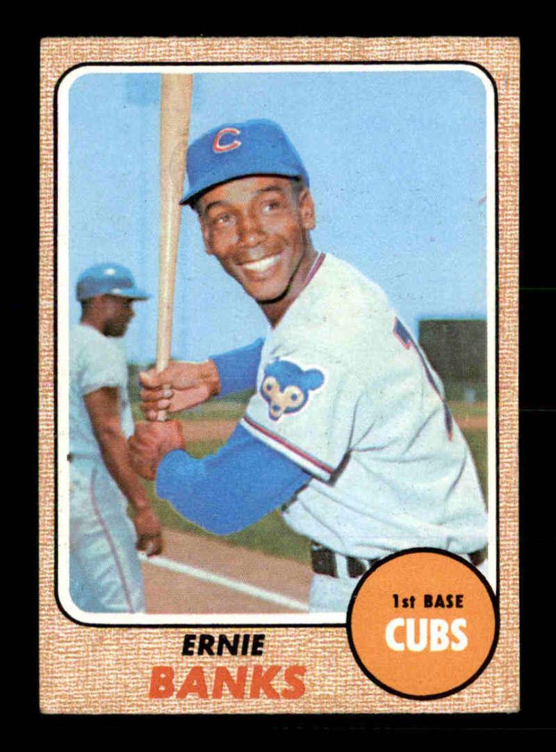 1968 Topps BASEBALL #355 Ernie Banks EX+: 1968 Topps #355 Ernie Banks EX+