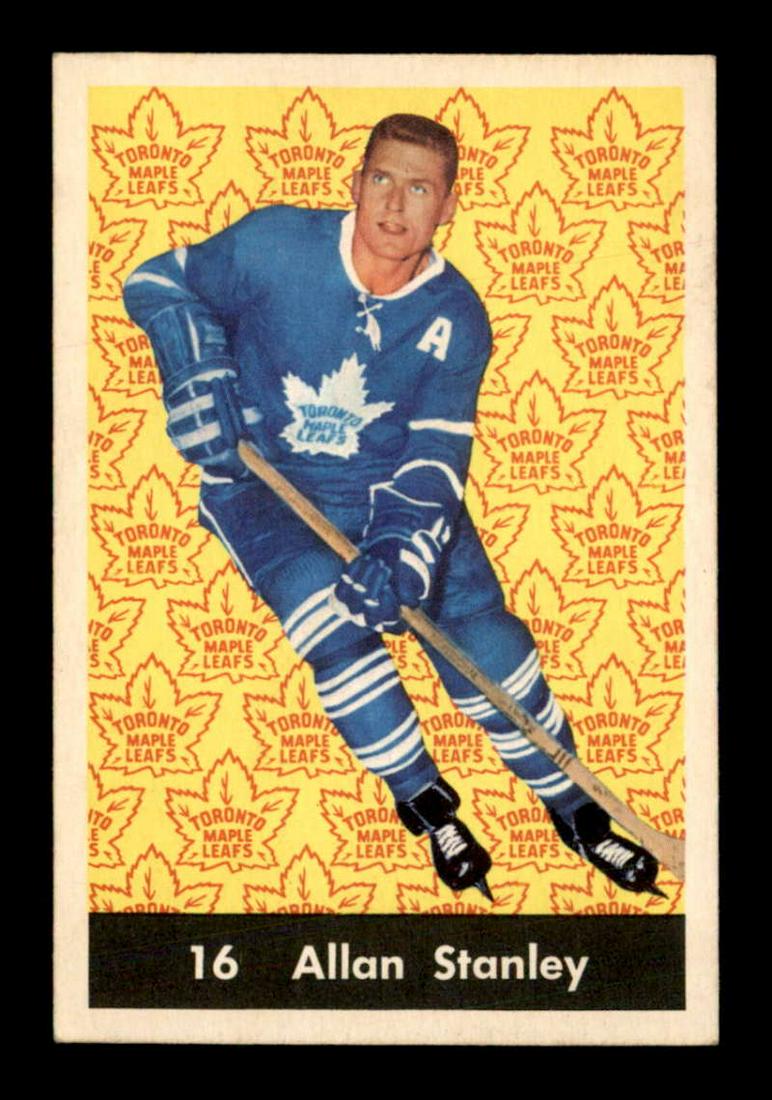 1961 Parkhurst HOCKEY CARD #16 Allan Stanley VGEX: 1961 Parkhurst HOCKEY CARD #16 Allan Stanley VGEX