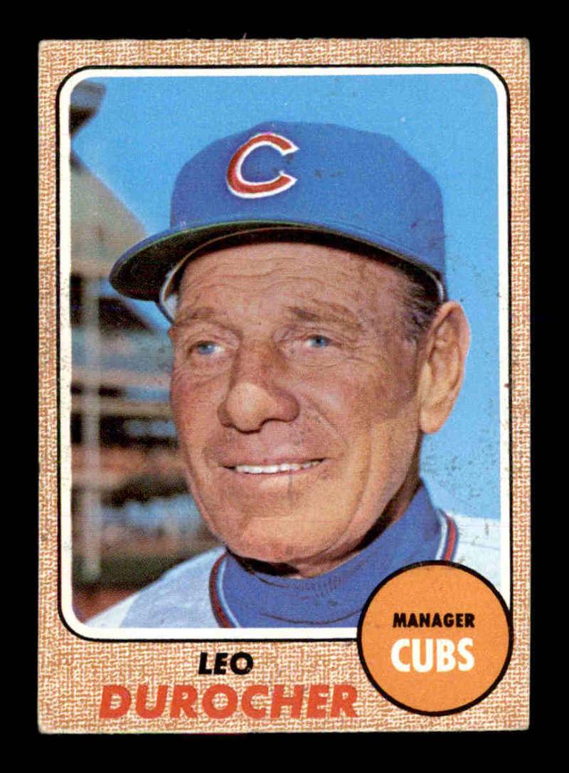 1968 Topps #321 Leo Durocher CUBS MANAGER: 1968 Topps #321 Leo Durocher CUBS MANAGER