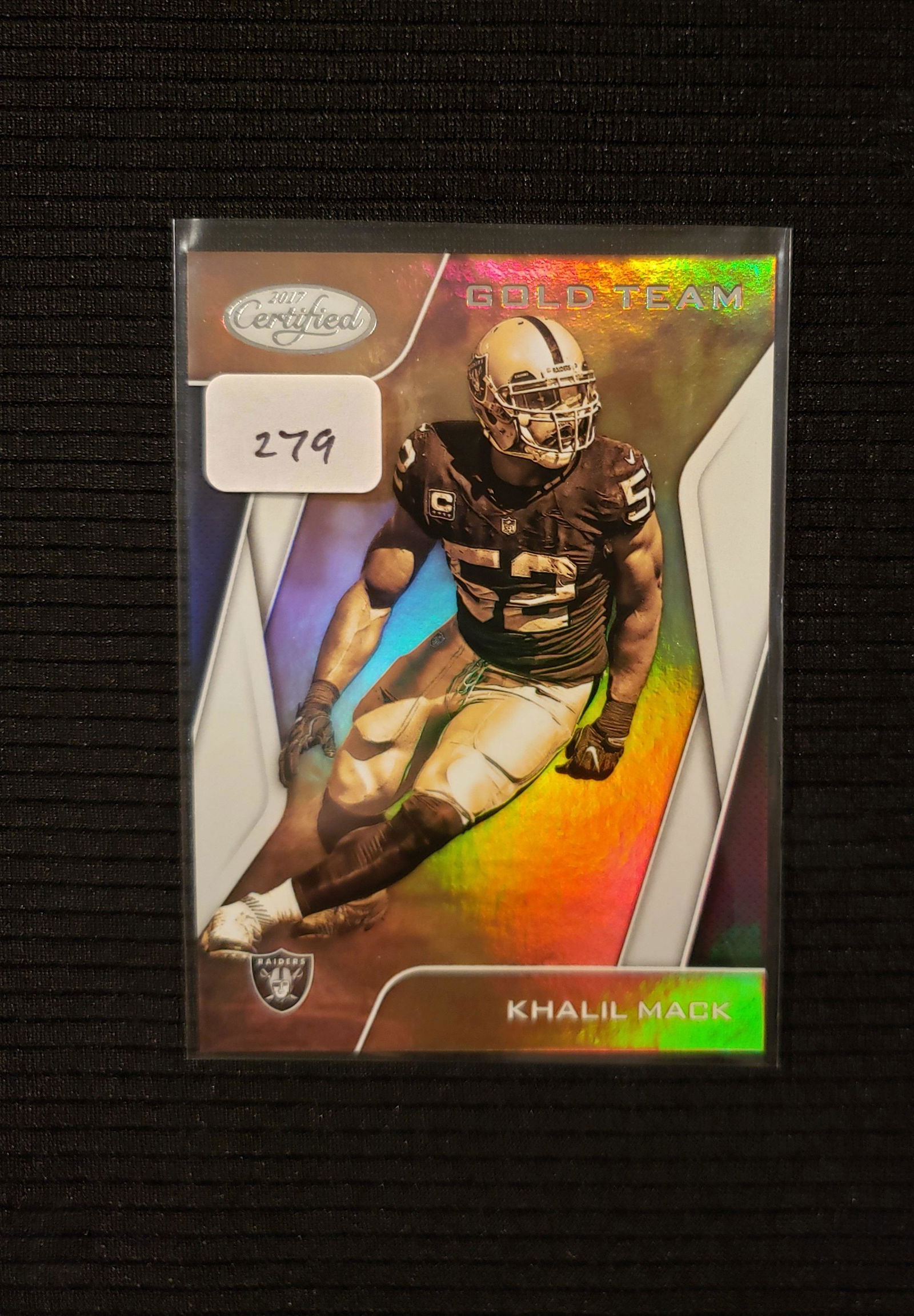 KHALIL MACK RAIDERS GOLD TEAM INSERT CARD (1 of 1)