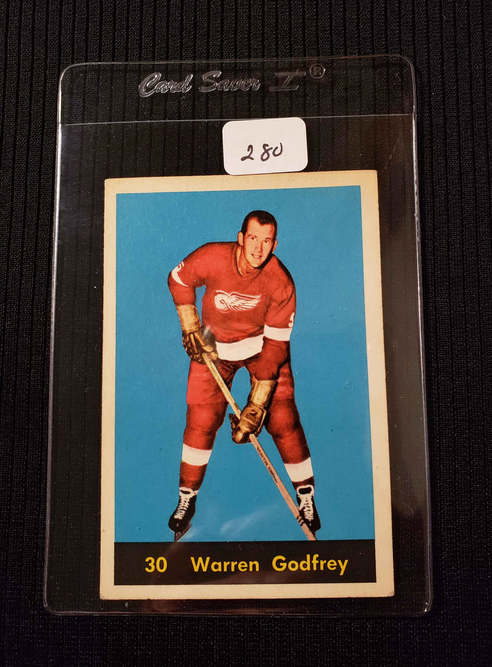 1960 PARKHURST HOCKEY CARD #30 WARREN GODFREY: 1960 PARKHURST HOCKEY CARD #30 WARREN GODFREY