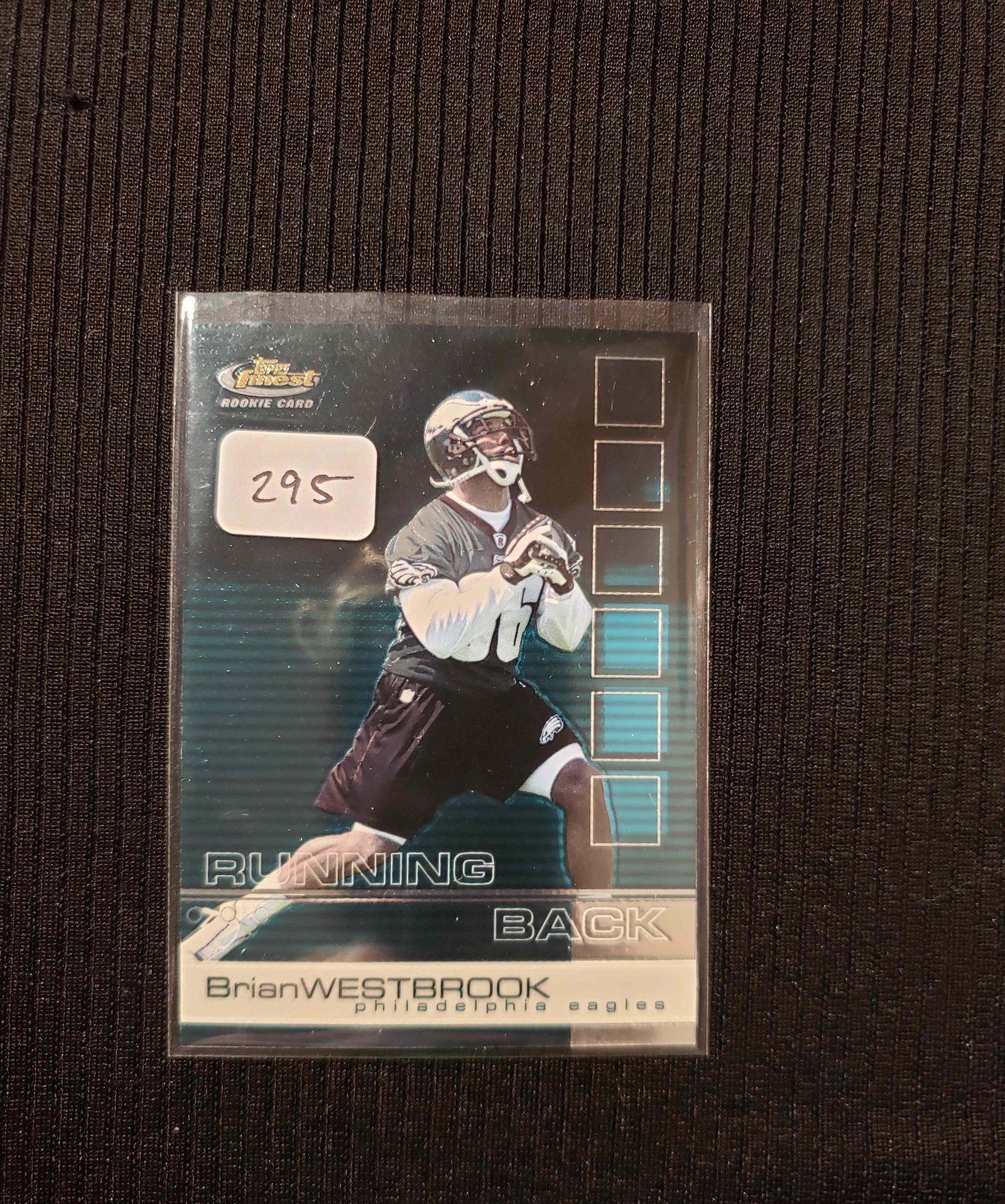 BRIAN WESTBROOK VILANOVA PHILA. EAGLES ROOKIE CARD: 2002 TOPPS FINEST BRIAN WESTBROOK ROOKIE CARD