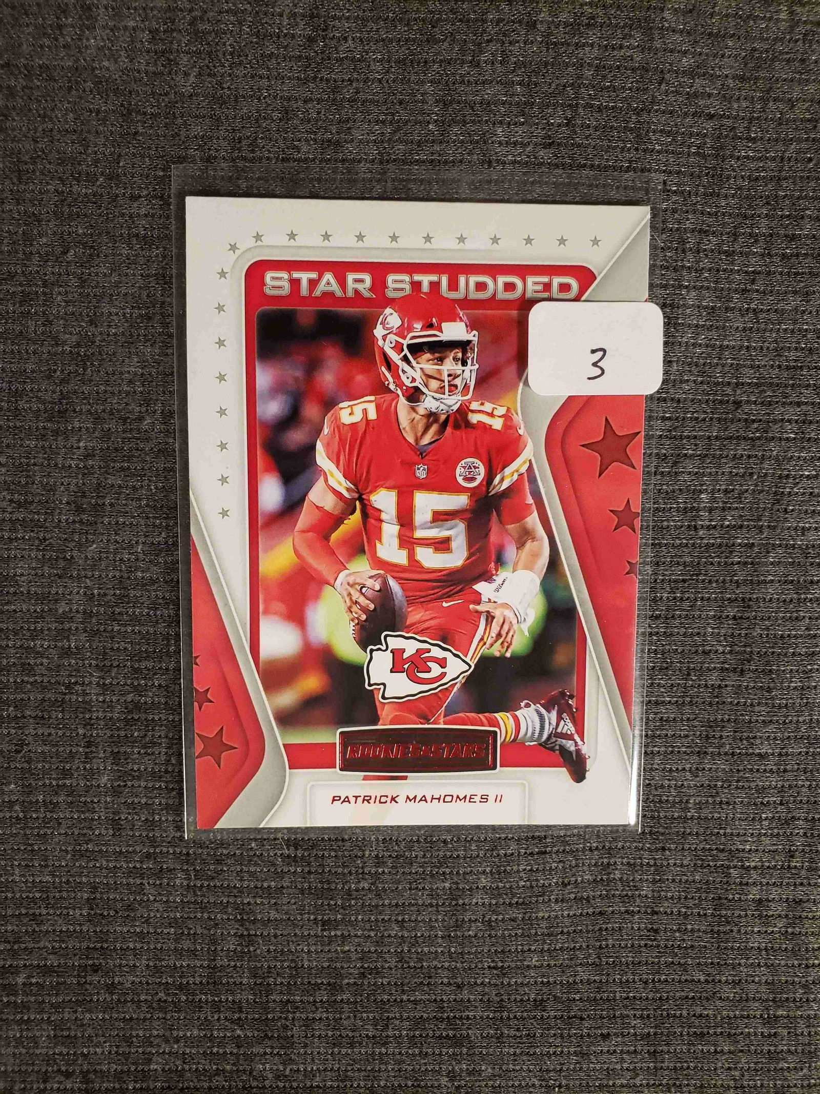 PATRICK MAHOMES STAR STUDDED RED FOIL SP INSERT CARD (1 of 1)