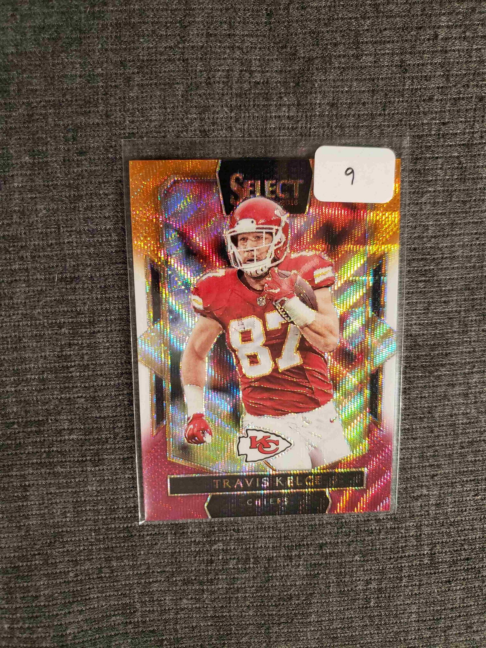 TRAVIS KELCE KC CHIEFS TRI-COLOR PRIZM SP (1 of 1)