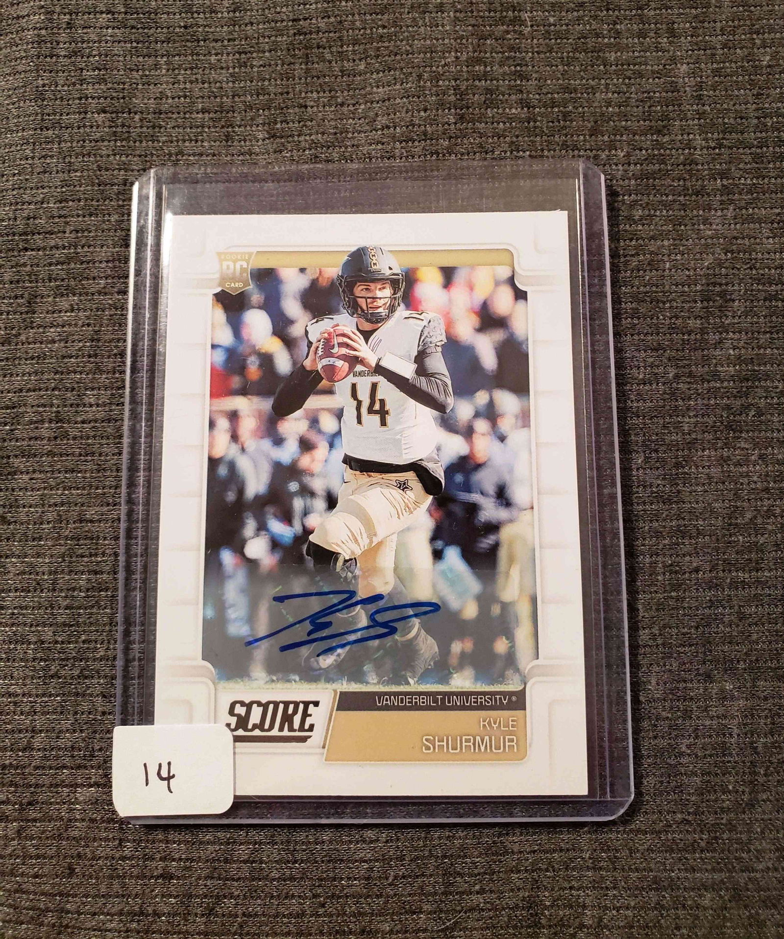 KC CHIEFS ROOKIE QB KYLE SHURMUR AUTOGRAPH CARD (1 of 1)