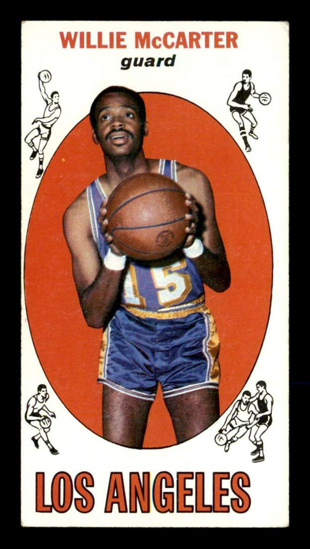 LOT OF 2 1969-70 TOPPS BASKETBALL "TALL BOYS": 1969 Topps Basketball Cards #28 Connie Dierking EX+, #63 Willie McCarter VG/VGEX