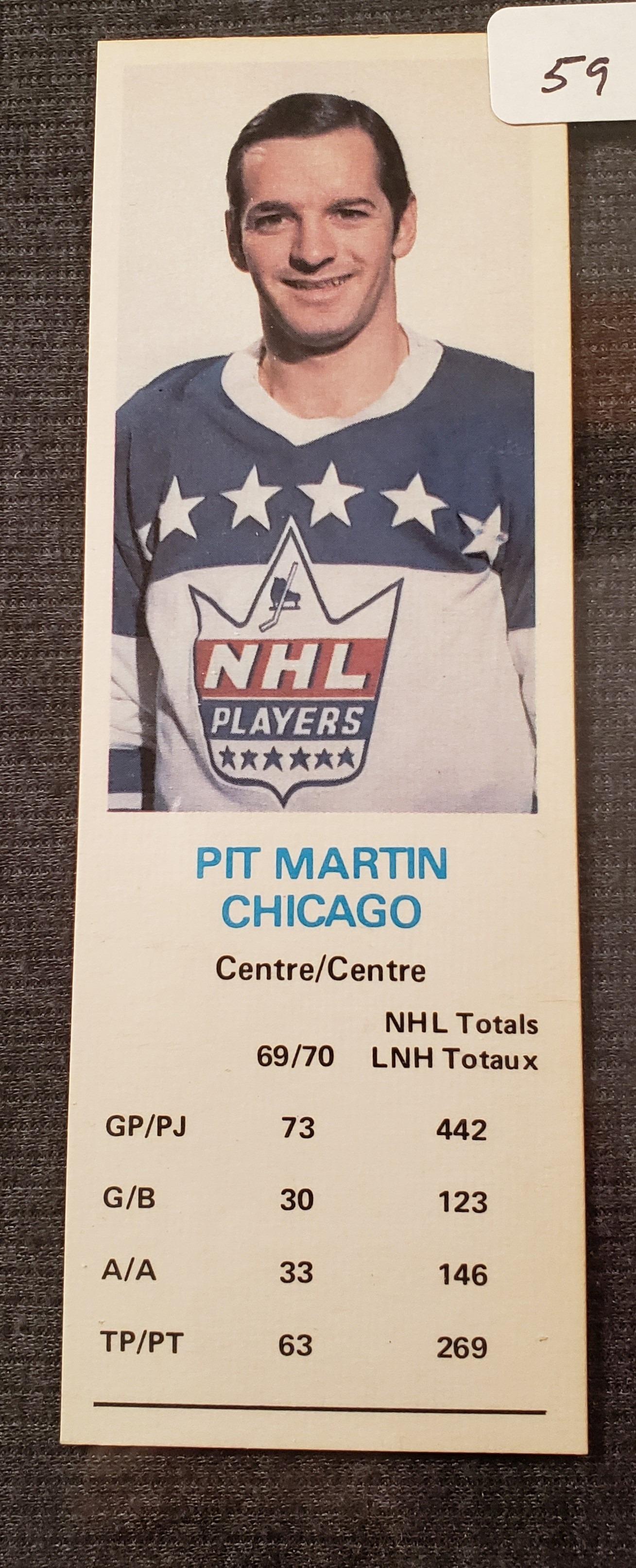 1971 DAD'S COOKIES HOCKEY INSERT CARD (1 of 2)