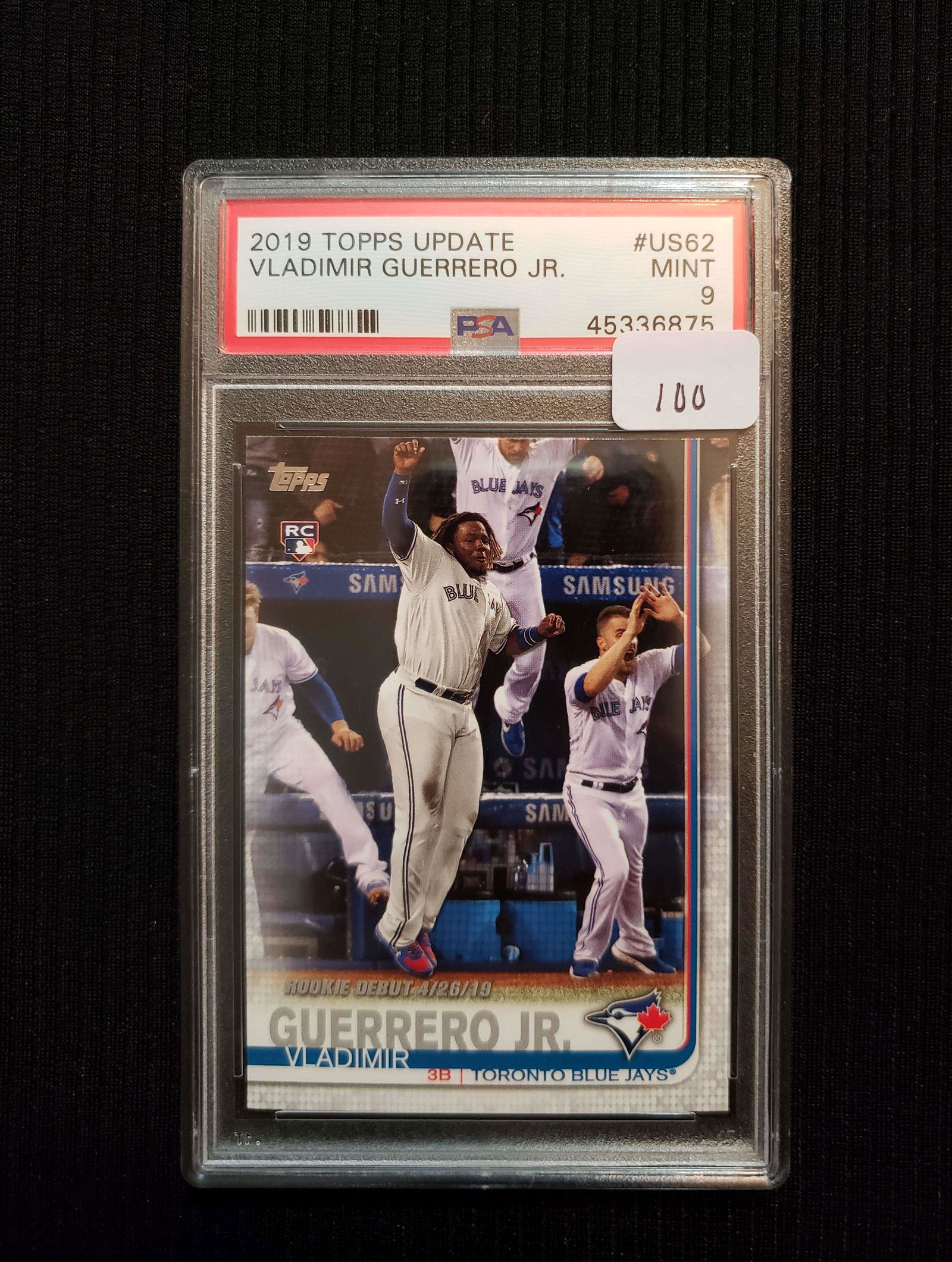 PSA GRADED VLADIMIR GUERRERO JR. ROOKIE CARD (1 of 2)