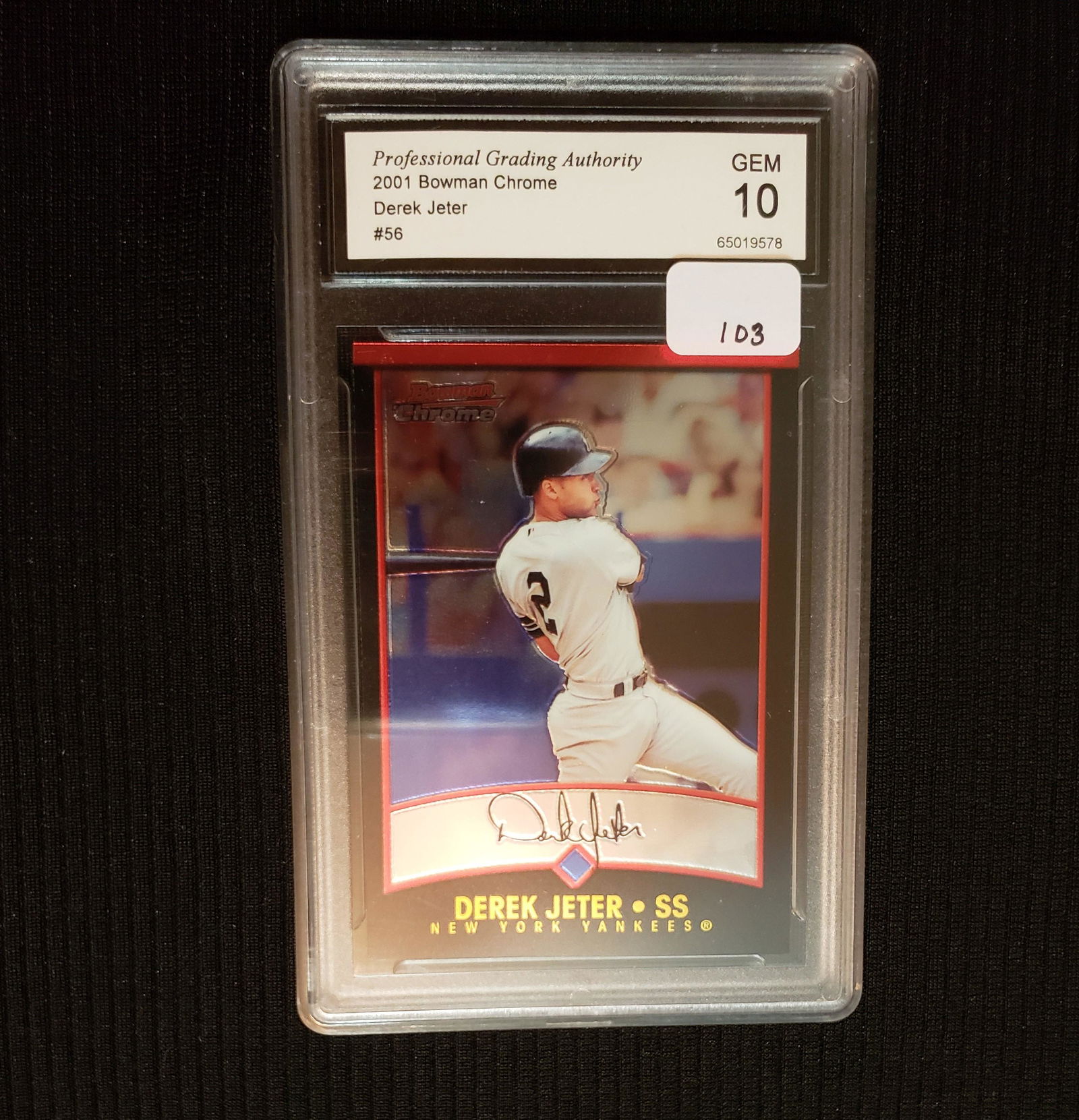 GEM MINT 2001 BOWMAN CHROME DEREK JETER #56 (1 of 2)