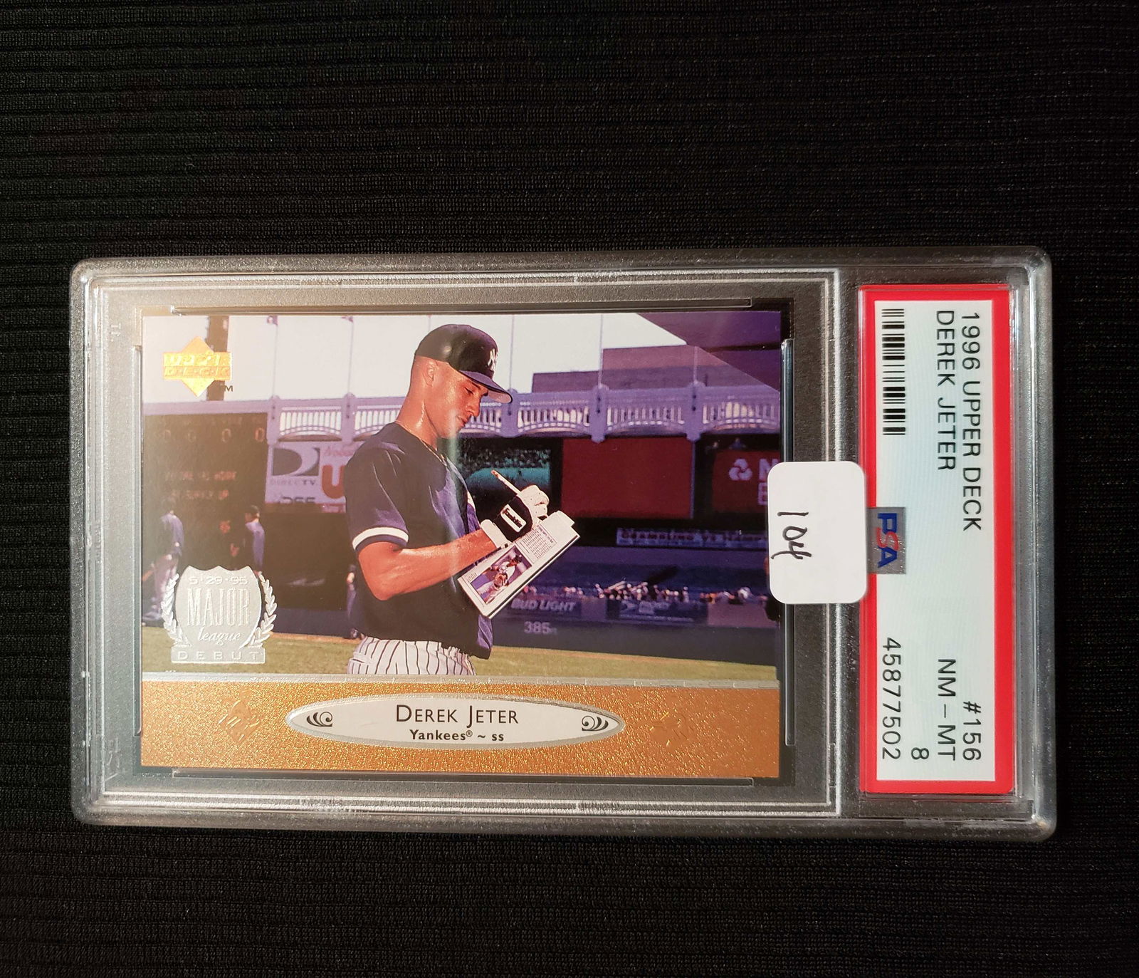 PSA 8 DEREK JETER 1996 UPPER DECK MAJOR LEAGUE DEBUT (1 of 2)
