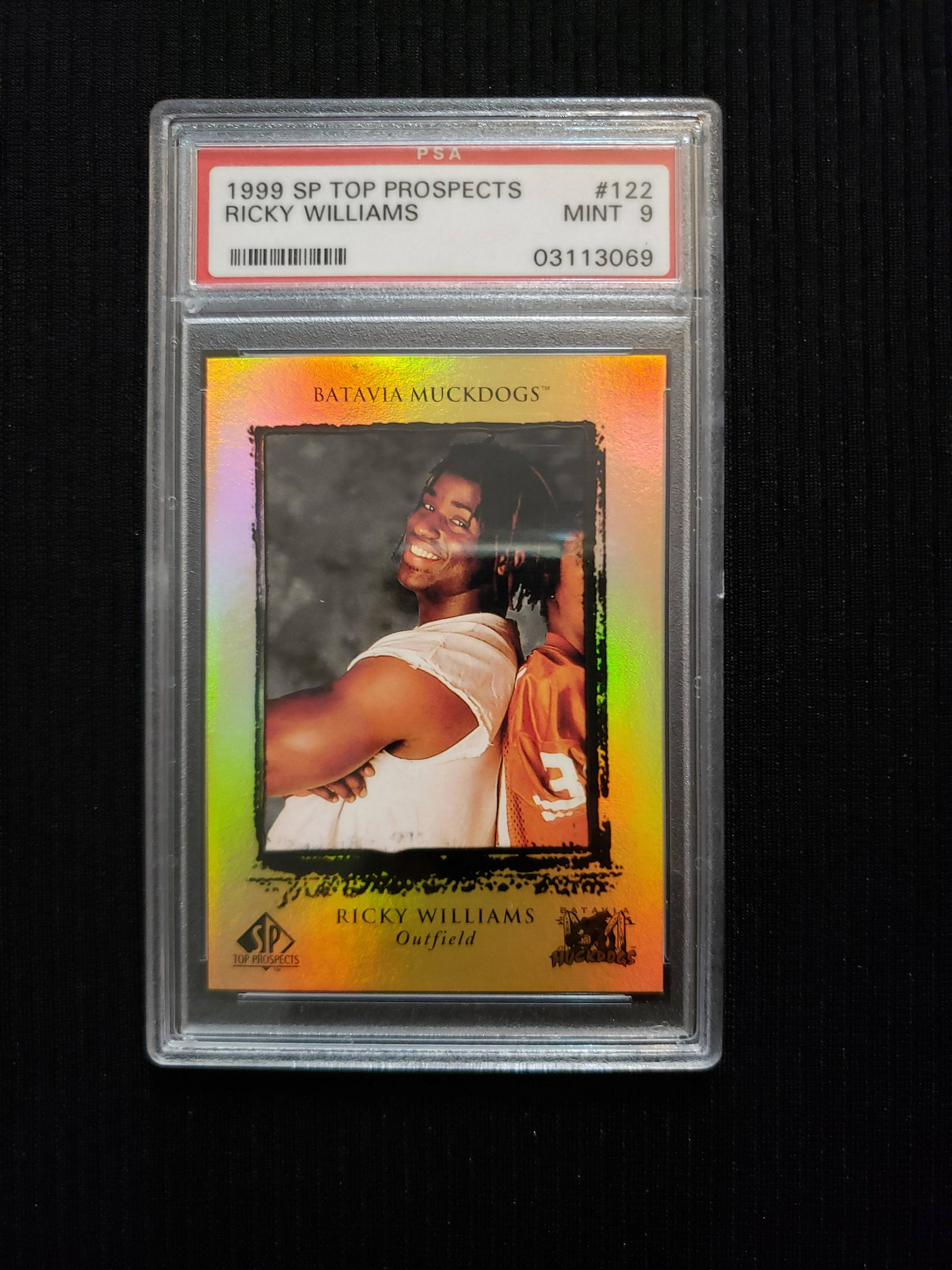 PSA 9 PHILLIES RICKY WILLIAMS ROOKIE BASEBALL CARD: 1999 SP TOP PROSPECTS HEISMAN WINNER RICKY WILLIAMS ROOKIE BASEBALL CARD