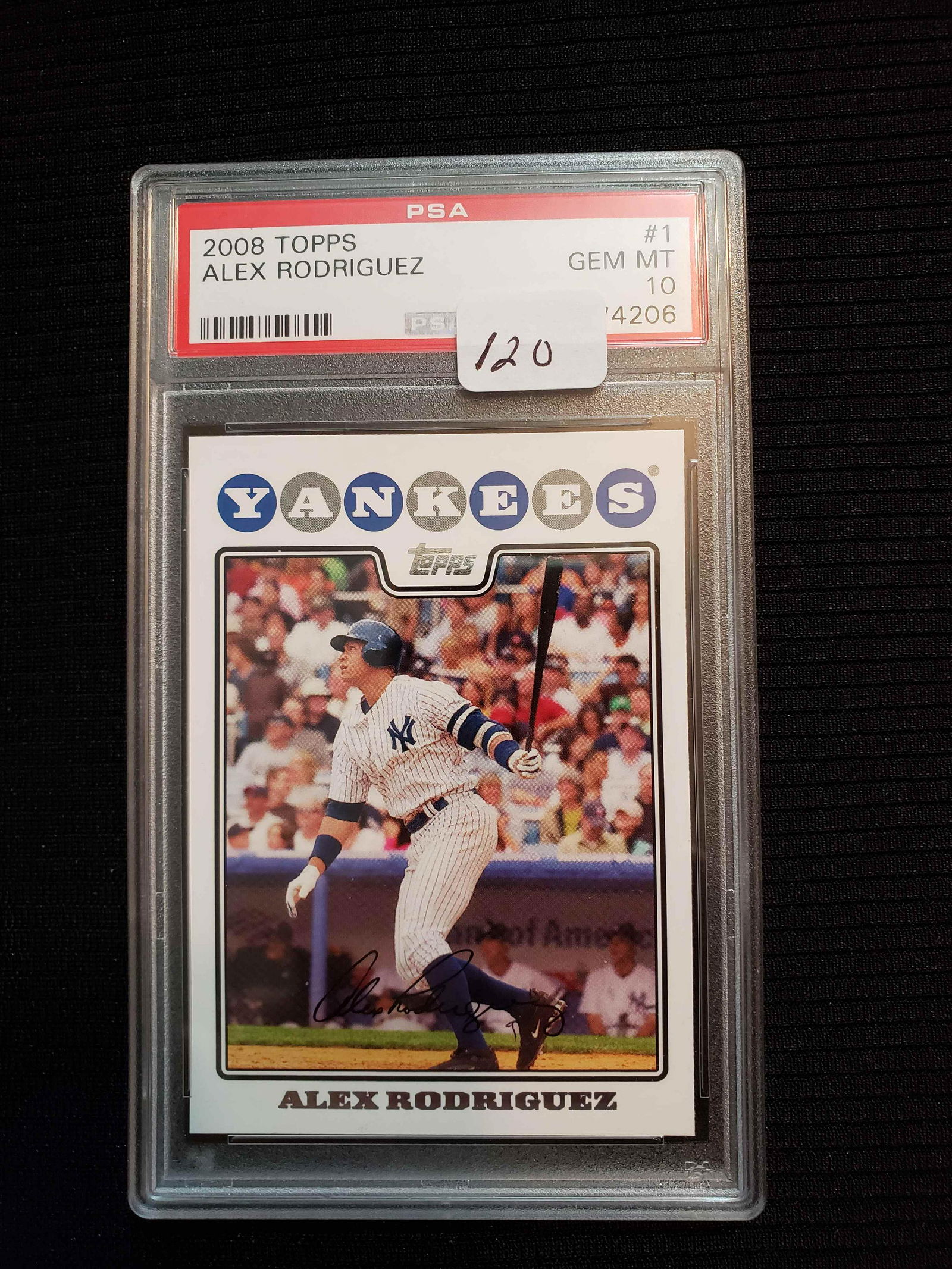 GEM MINT ALEX RODRIGUEZ 2008 TOPPS #1 PSA 10 (1 of 2)