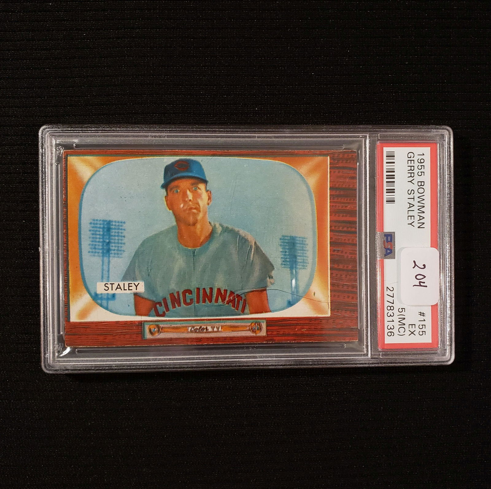 1955 BOWMAN #155 GERRY STALEY PSA GRADED CARD (1 of 2)
