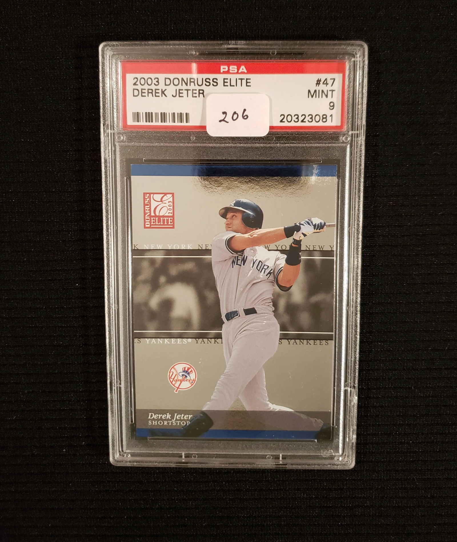 2003 DONRUSS ELITE FOIL DEREK JETER PSA 9 MINT (1 of 2)