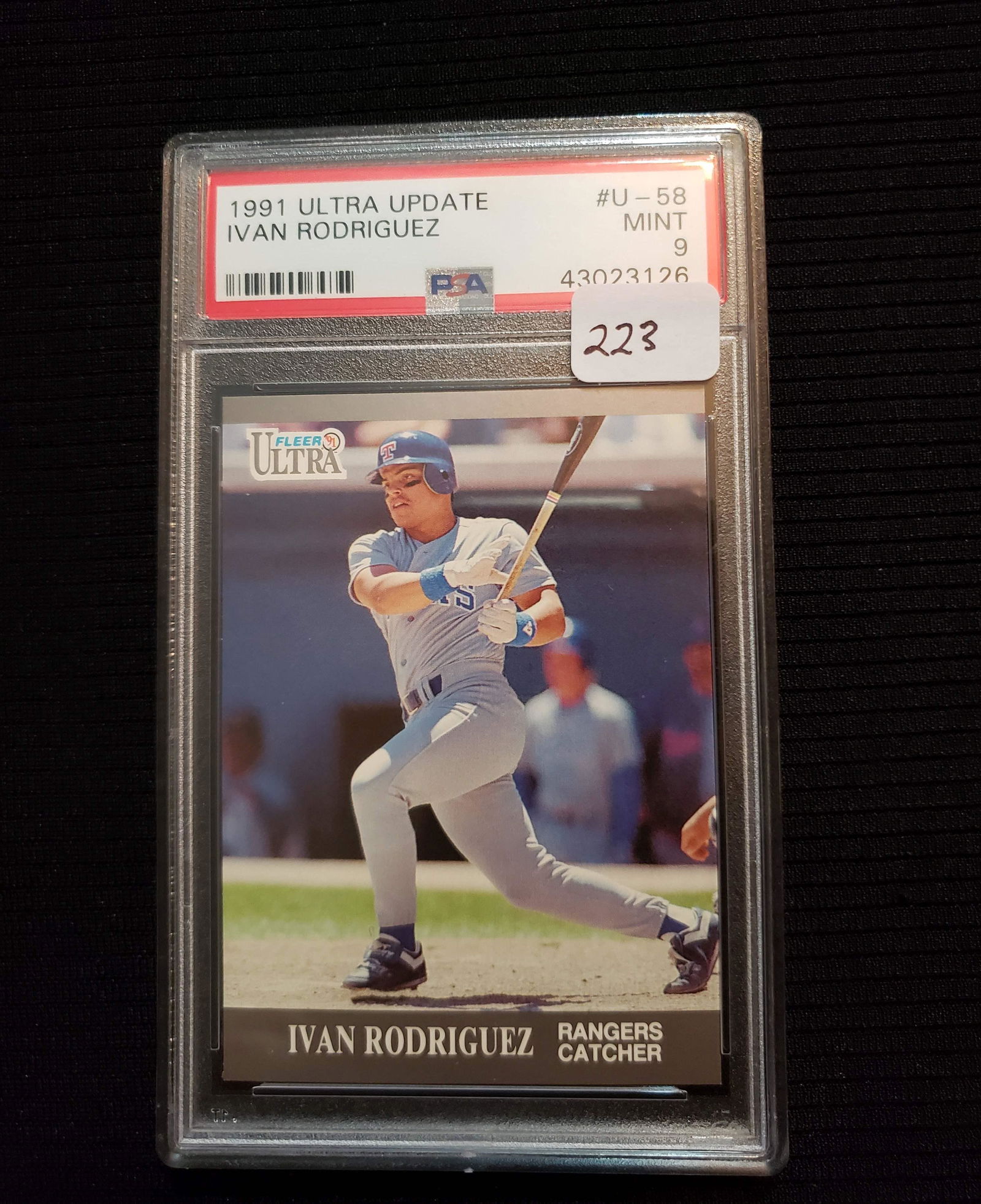PSA 9 MINT IVAN RODRIGUEZ ROOKIE CARD HOF (1 of 1)