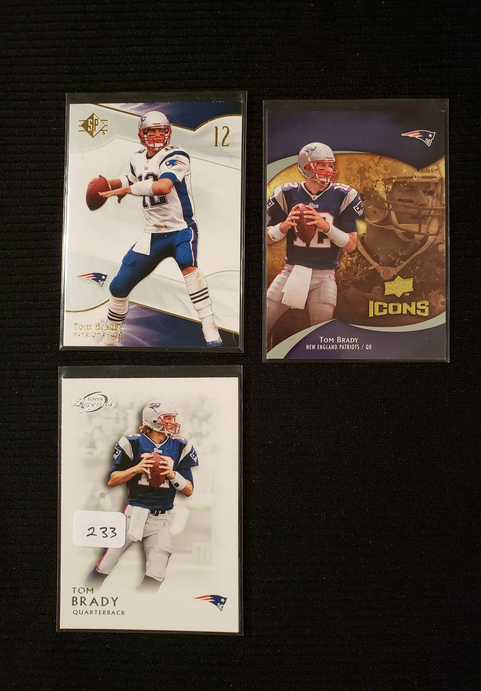 LOT OF 3 TOM BRADY G.O.A.T. FOOTBALL CARDS (1 of 1)