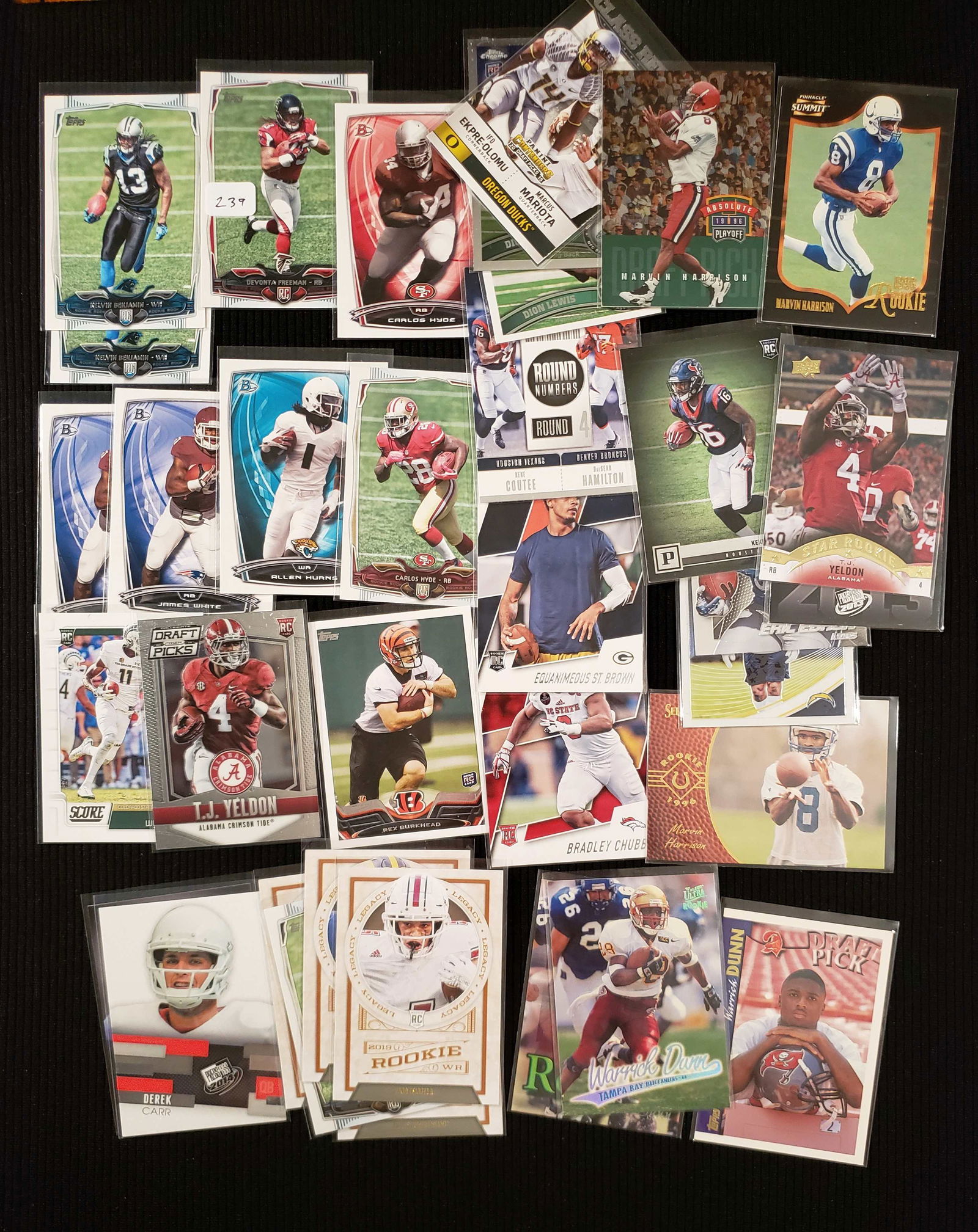 LOT OF 40 BETTER NFL ROOKIE FOOTBALL CARDS (1 of 1)