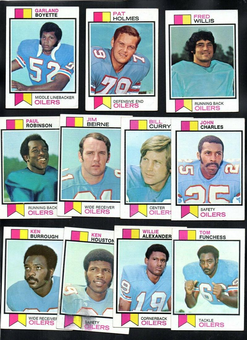 1973 TOPPS FOOTBALL HOUSTON OILERS LOT (1 of 1)