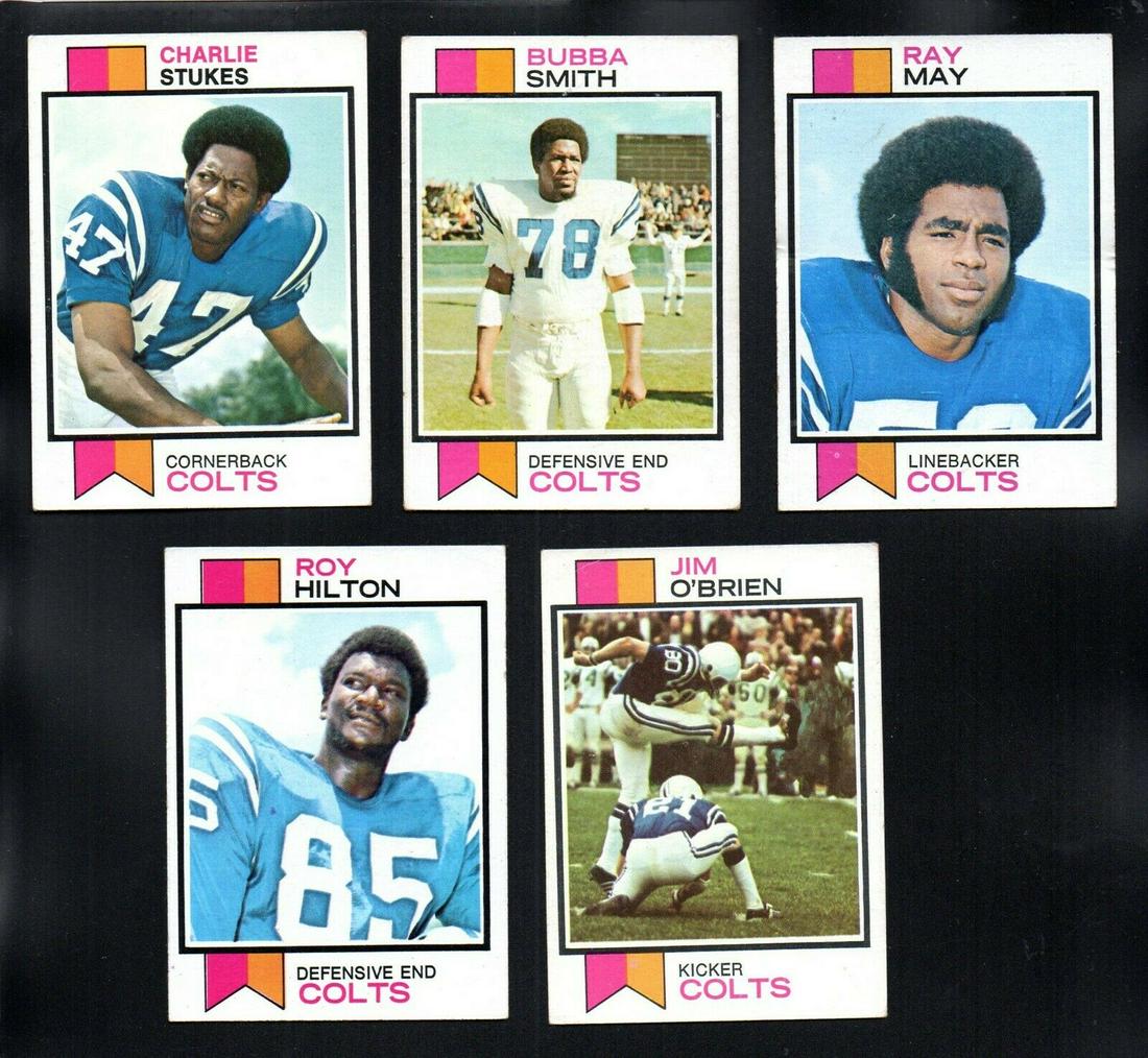 1973 TOPPS FOOTBALL BALTIMORE COLTS LOT (1 of 1)
