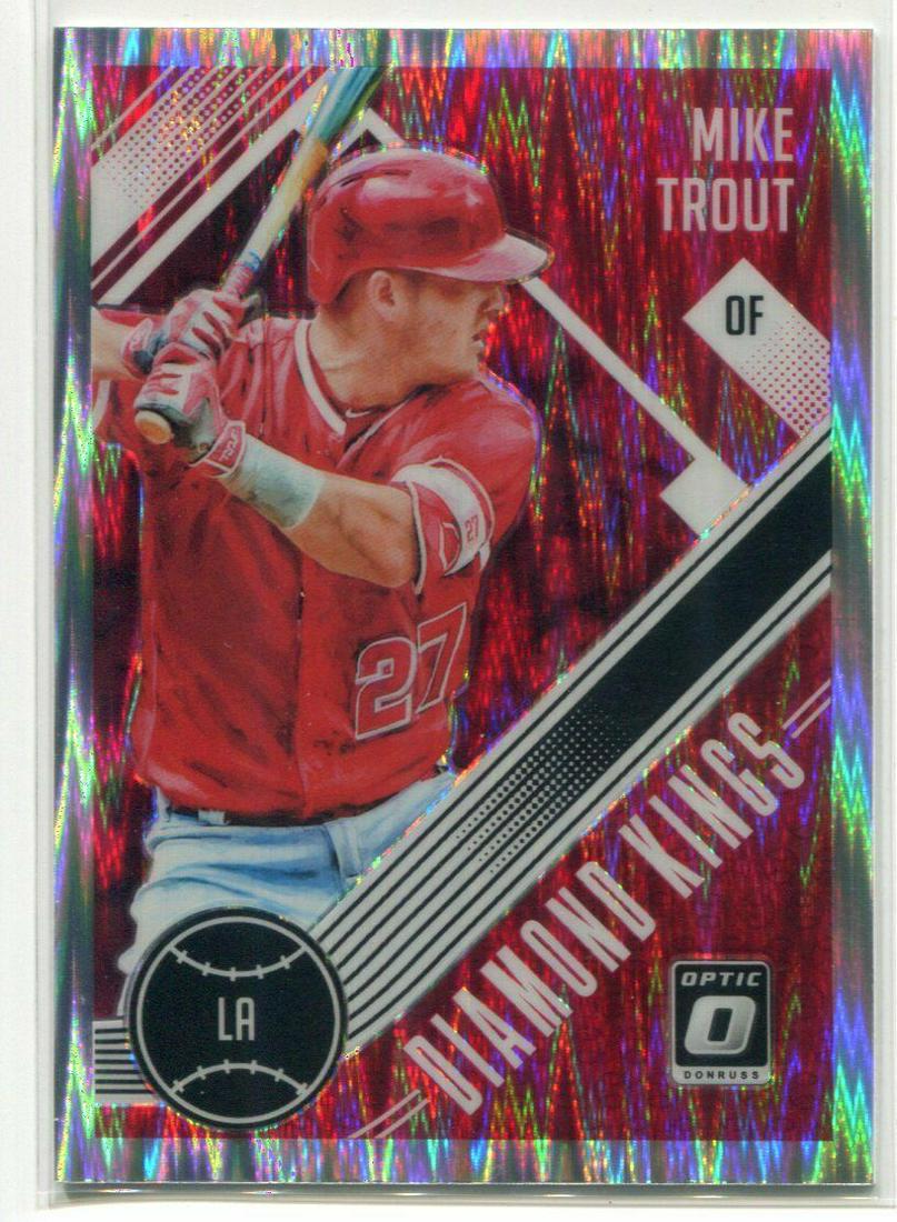 MIKE TROUT 2018 DK SSP SHOCK PRIZM REFRACTOR (1 of 1)