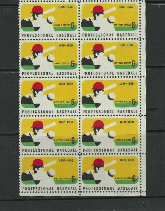 US Postage Stamp #1381 6c Professional Baseball 10 ct (1 of 1)