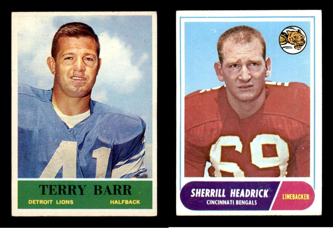 1964 Philadelphia GUM CO. VINTAGE FOOTBALL CARDS: 1964 Philadelphia #57 Terry Barr, #134 King Hill EAGLES