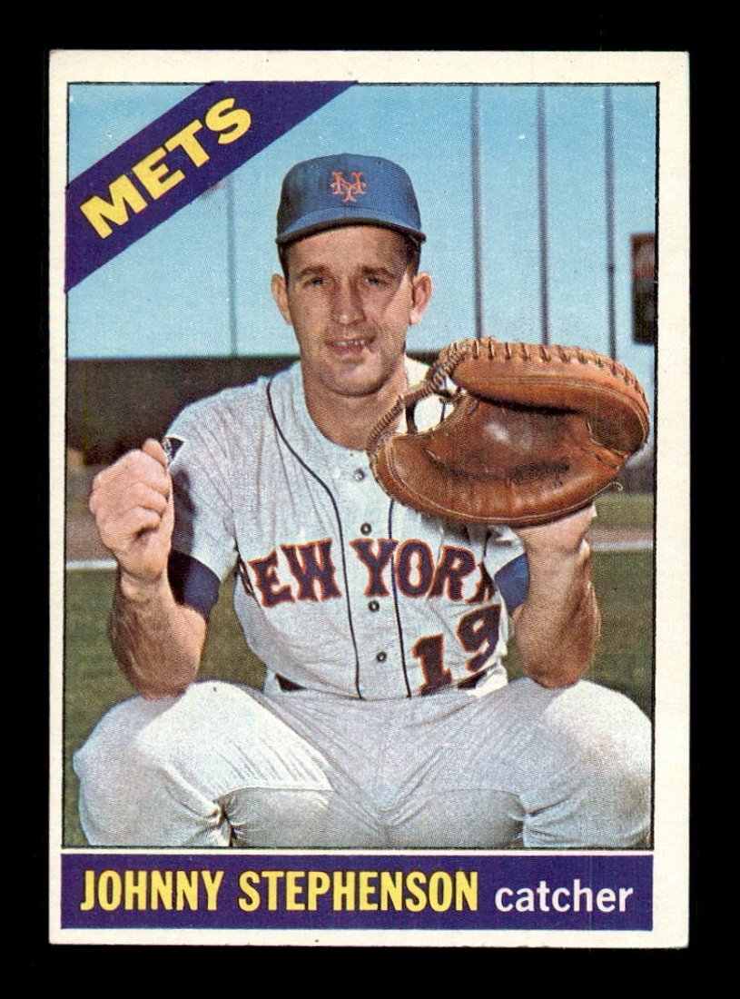 1966 TOPPS BASEBALL CARDS: 1966 Topps #17 John Stephenson NY METS, #349 Cap Peterson