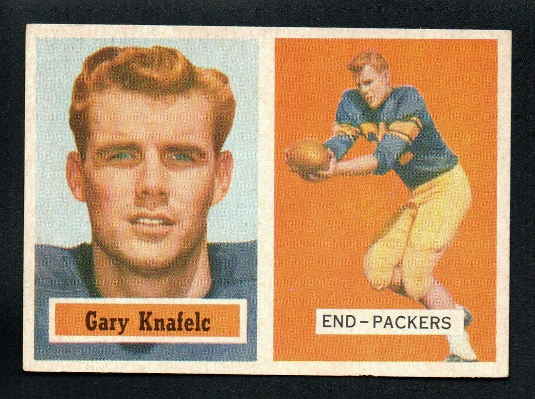 1957 TOPPS FOOTBALL #45 GARY KNAFELC Packers NM+: 1957 TOPPS FOOTBALL #45 GARY KNAFELC Packers NM+
