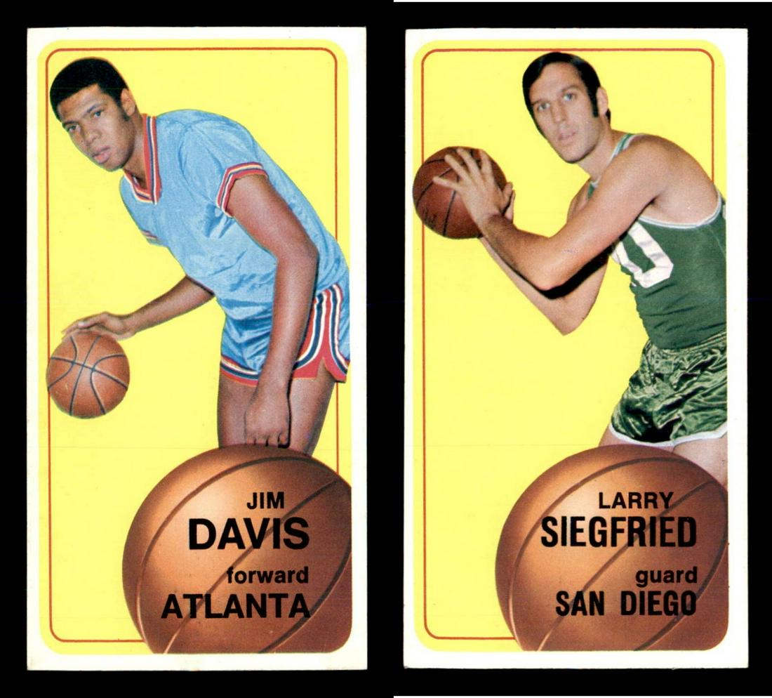 VINTAGE 1970 TOPPS TALL BOYS BASKETBALL CARDS: 1970 Topps Tall Boys #54 Jim Davis, LARRY SIEGFRIED SAN DIEGO