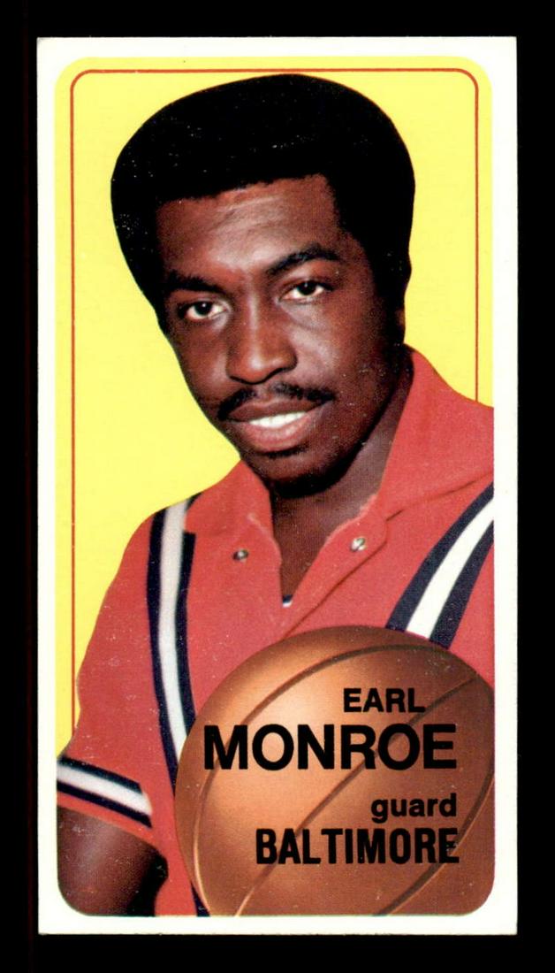 VINTAGE 1970 TOPPS TALL BOYS BASKETBALL CARDS: 1970 Topps #20 Earl Monroe BALTIMORE BULLETS EX+/NM