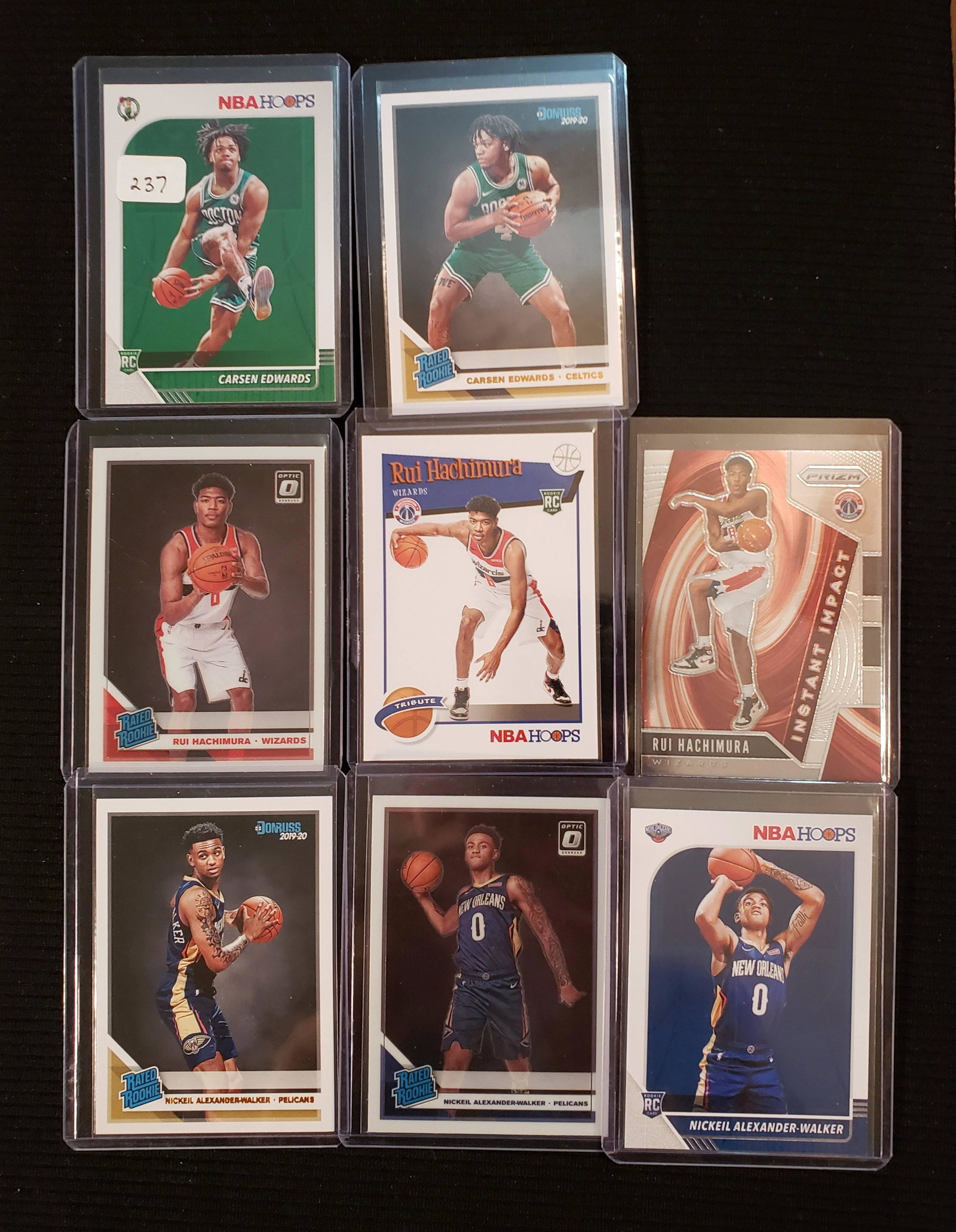 CARSEN EDWARDS, RUI HACHIMURA, ALEXANDER-WALKER ROOKIE: CARSEN EDWARDS, RUI HACHIMURA, ALEXANDER-WALKER ROOKIE CARDS