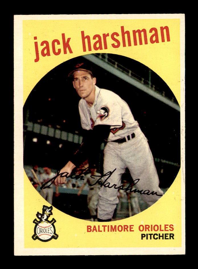 1959 TOPPS BASEBALL SET BREAK MID-HIGH GRADE EXMT ON: 1959 Topps #475 Jack Harshman EXMT