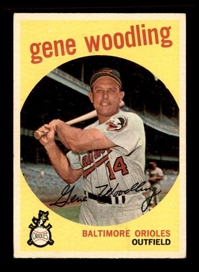 VINTAGE SET BREAK HIGHER GRADE 1959 TOPPS BASEBALL: 1959 Topps #170 Gene Woodling EXMT+