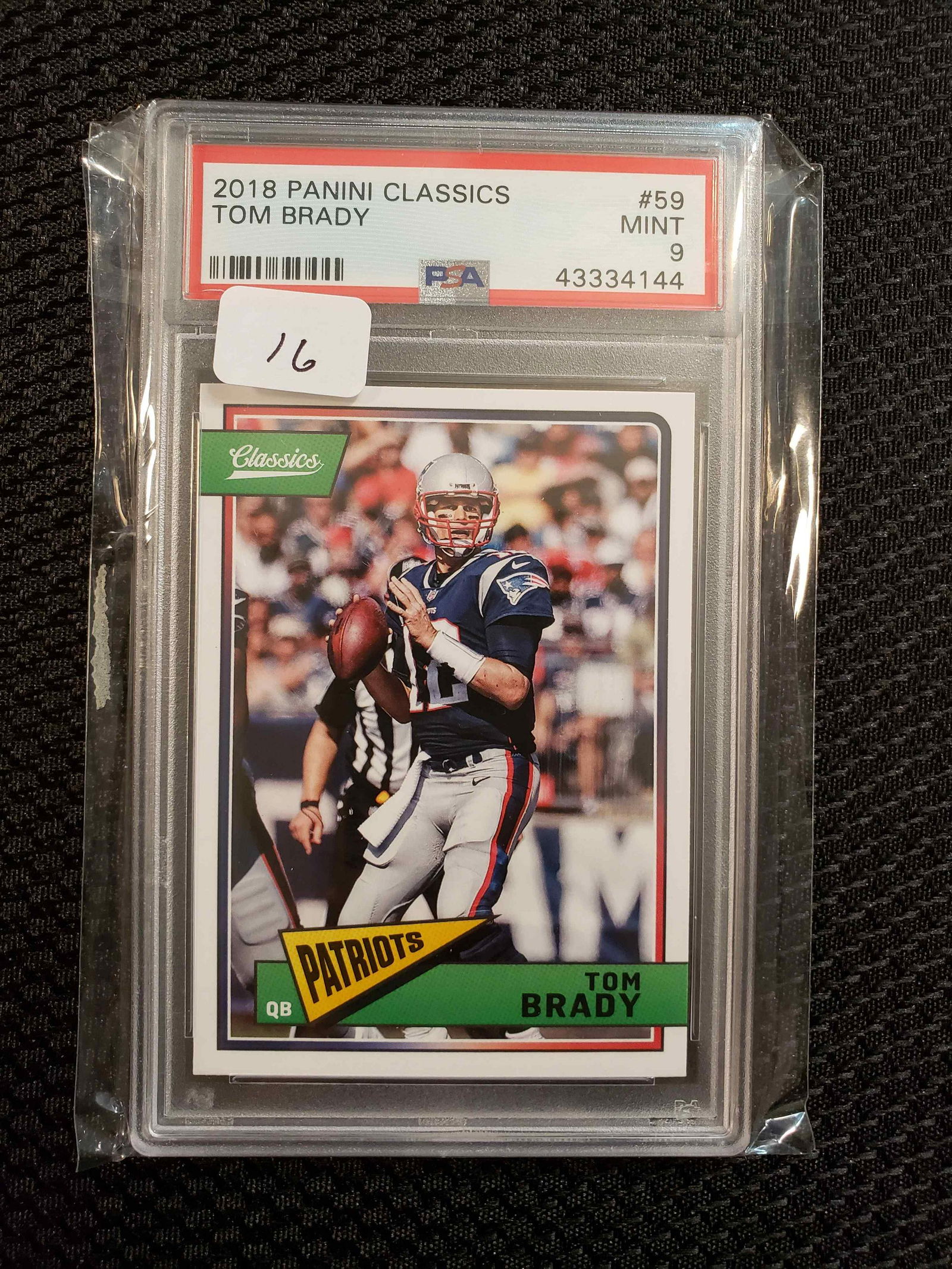 PSA GRADED 9 MINT TOM BRADY 2018 PANINI CLASSICS (1 of 2)