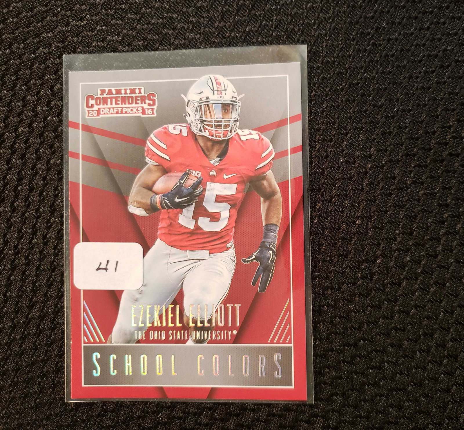ZEKE ELLIOTT SCHOOL COLORS ROOKIE INSERT CARD (1 of 2)