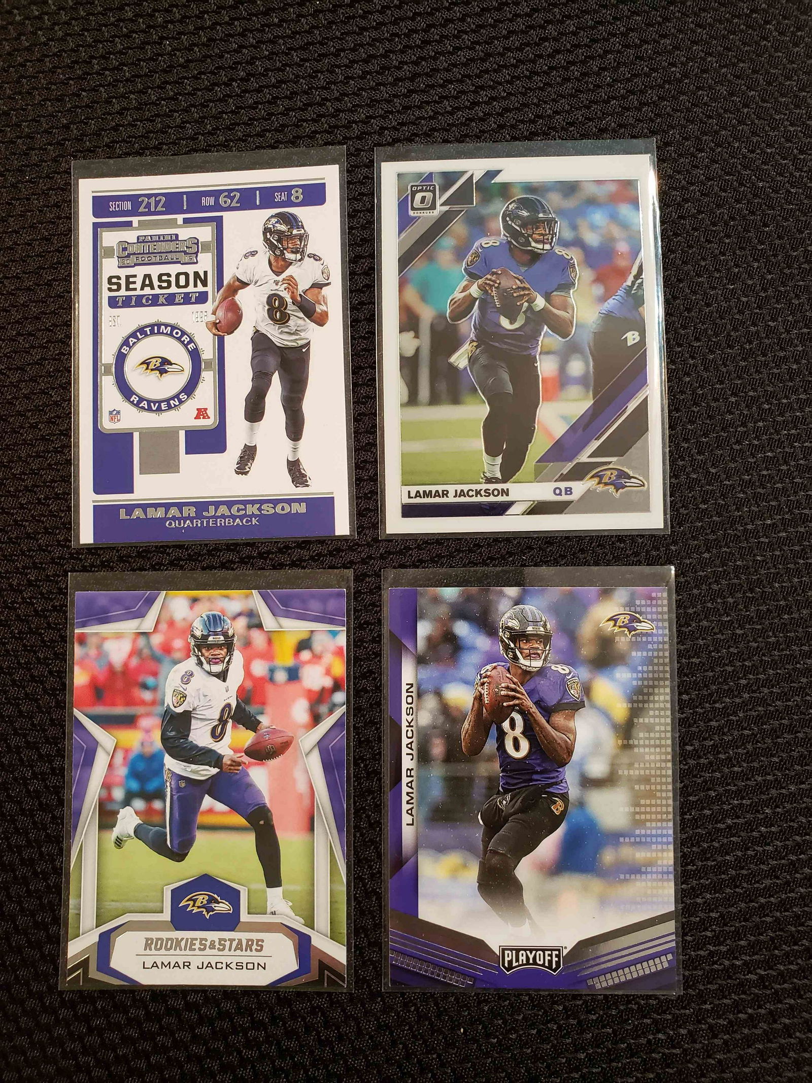 LOT OF 4 LAMAR JACKSON CARDS 2019 NFL MVP (1 of 1)