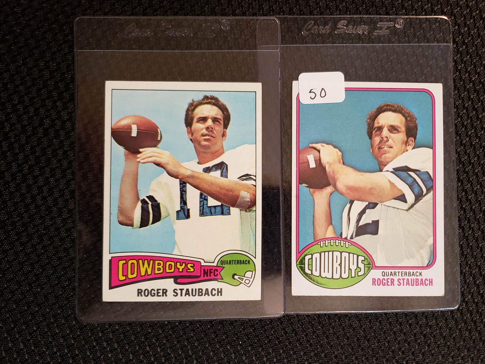 LOT OF 2 VINTAGE ROGER STAUBACH COWBOYS CARDS (1 of 1)